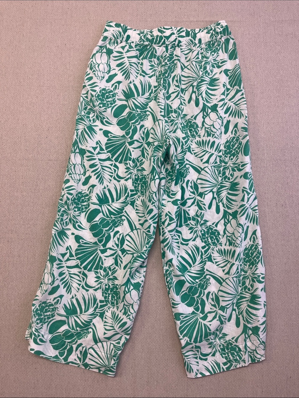 Nicole Miller New York 100% Linen Tropical Wide Leg Pants Size S - Picture 10 of 12